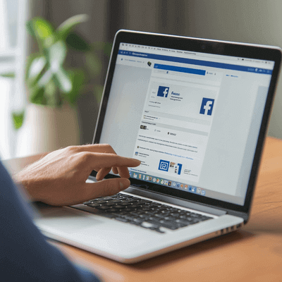 Gestor-de-tráfego-facebook-ads.png Profissional ajustando campanhas de tráfego pago no Facebook Ads com análise de métricas