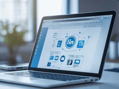 Tráfego-pago-no-linkedin Painel de campanhas LinkedIn Ads mostrando métricas de tráfego pago para público corporativo